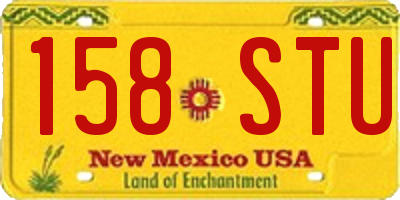 NM license plate 158STU