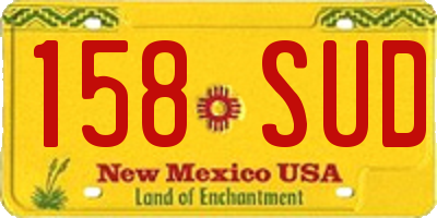 NM license plate 158SUD