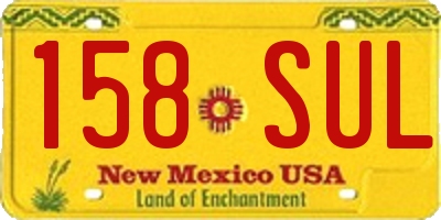 NM license plate 158SUL