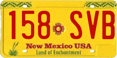 NM license plate 158SVB