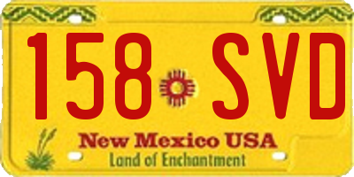 NM license plate 158SVD