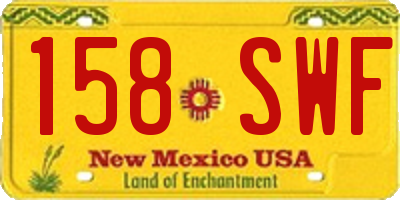 NM license plate 158SWF