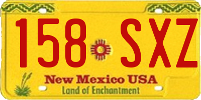 NM license plate 158SXZ