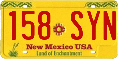 NM license plate 158SYN
