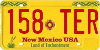 NM license plate 158TER