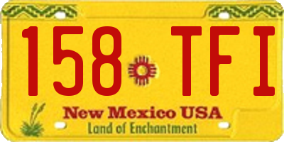 NM license plate 158TFI