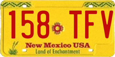 NM license plate 158TFV