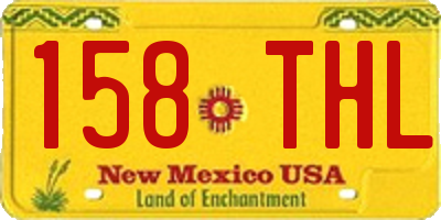 NM license plate 158THL