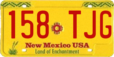NM license plate 158TJG
