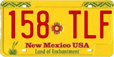 NM license plate 158TLF