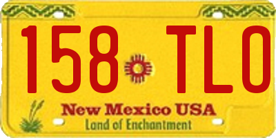 NM license plate 158TLO