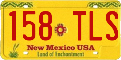NM license plate 158TLS