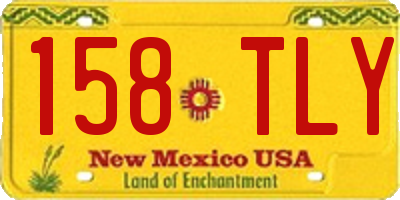 NM license plate 158TLY