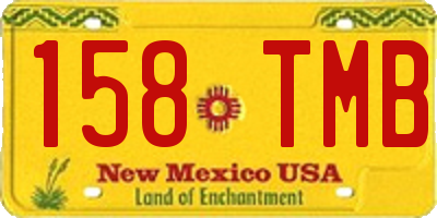 NM license plate 158TMB