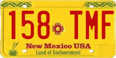 NM license plate 158TMF