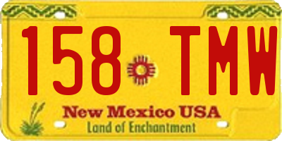 NM license plate 158TMW