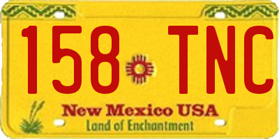 NM license plate 158TNC