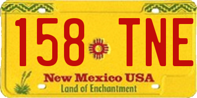 NM license plate 158TNE