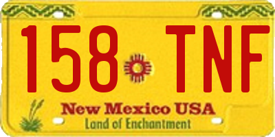 NM license plate 158TNF