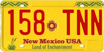 NM license plate 158TNN
