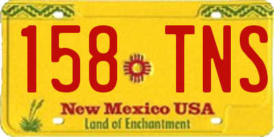 NM license plate 158TNS