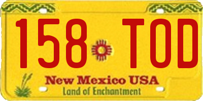 NM license plate 158TOD