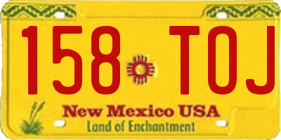 NM license plate 158TOJ