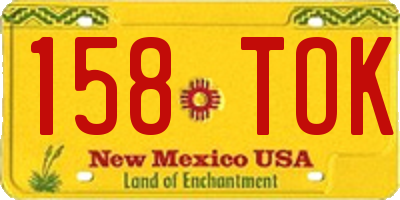 NM license plate 158TOK