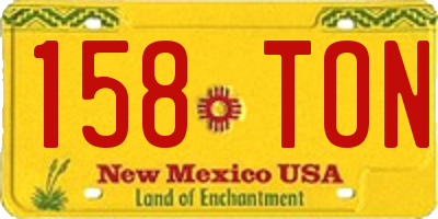 NM license plate 158TON