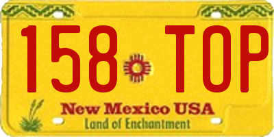 NM license plate 158TOP