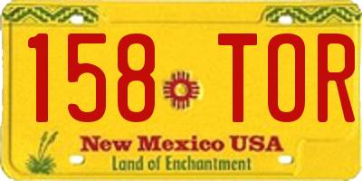 NM license plate 158TOR