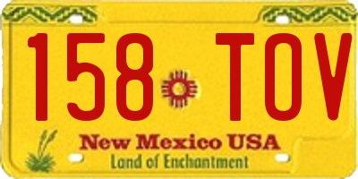 NM license plate 158TOV