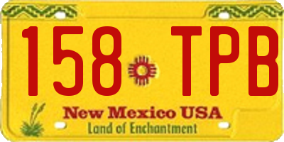 NM license plate 158TPB