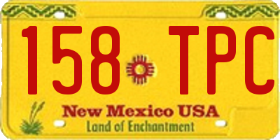 NM license plate 158TPC