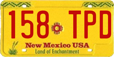 NM license plate 158TPD
