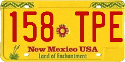 NM license plate 158TPE