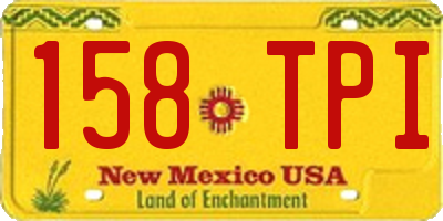 NM license plate 158TPI