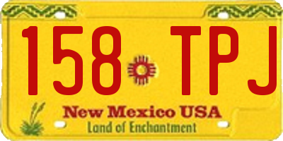 NM license plate 158TPJ
