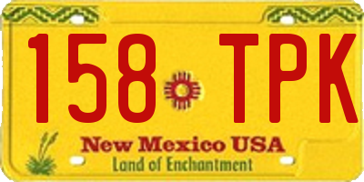 NM license plate 158TPK