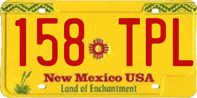 NM license plate 158TPL