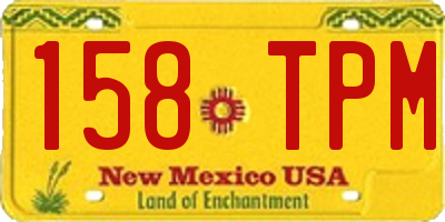NM license plate 158TPM