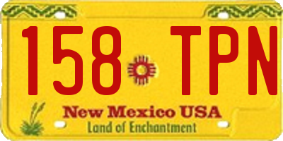 NM license plate 158TPN