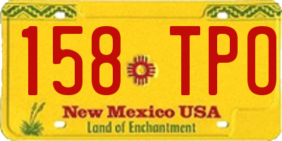 NM license plate 158TPO
