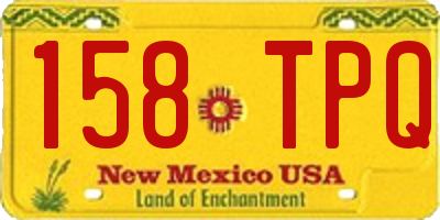 NM license plate 158TPQ