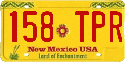 NM license plate 158TPR
