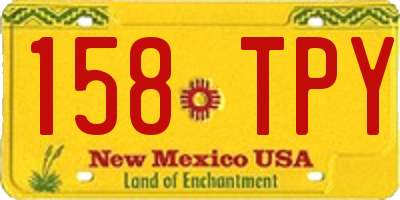 NM license plate 158TPY