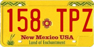 NM license plate 158TPZ