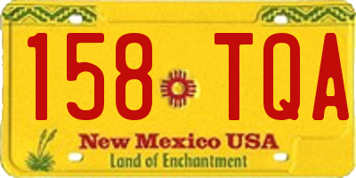 NM license plate 158TQA