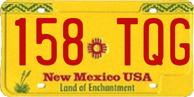 NM license plate 158TQG