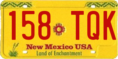 NM license plate 158TQK